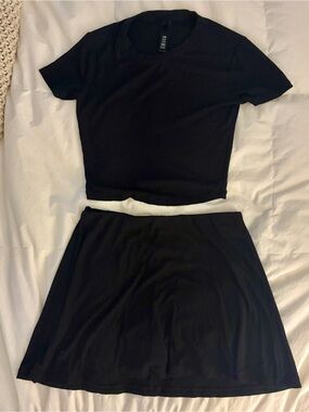 SKIMS Soft Lounge Skort and Cropped T-Shirt Set